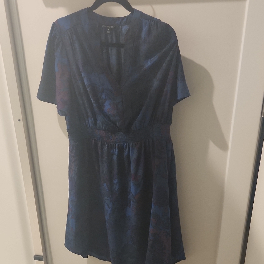 41 Hawthorn Navy and Purple Mini Dress